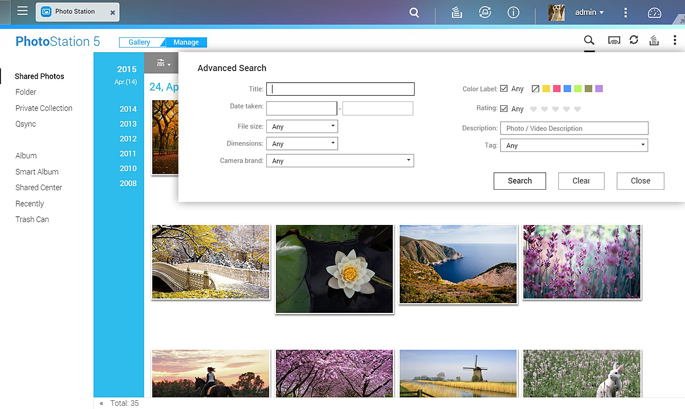 Photo Station - Advanced Search
